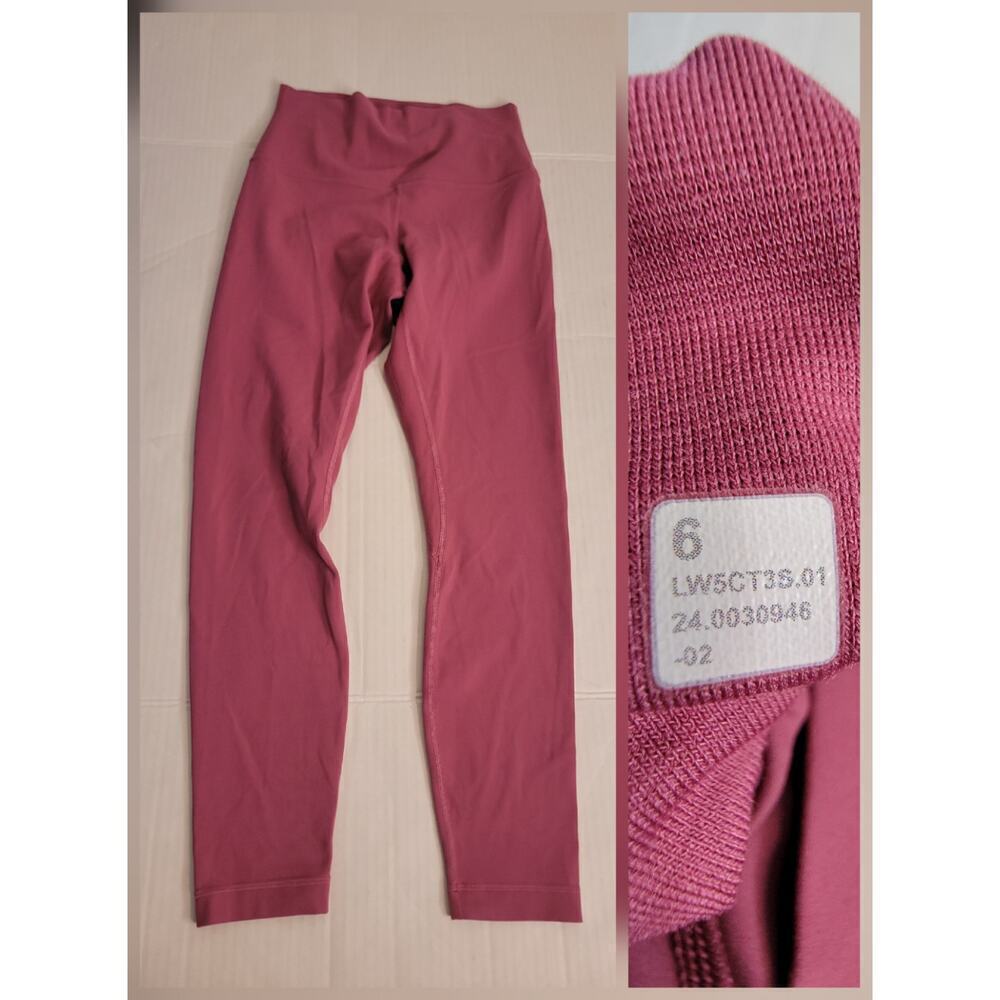 Lululemon Align Leggings Womens SZ 6 High Rise 25" INS Mauve Pink W5CT3S